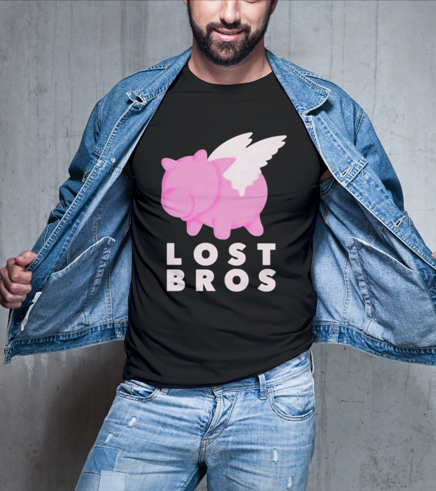 Lost Bros When Hamm Flies Pig With Wings T-Shirt