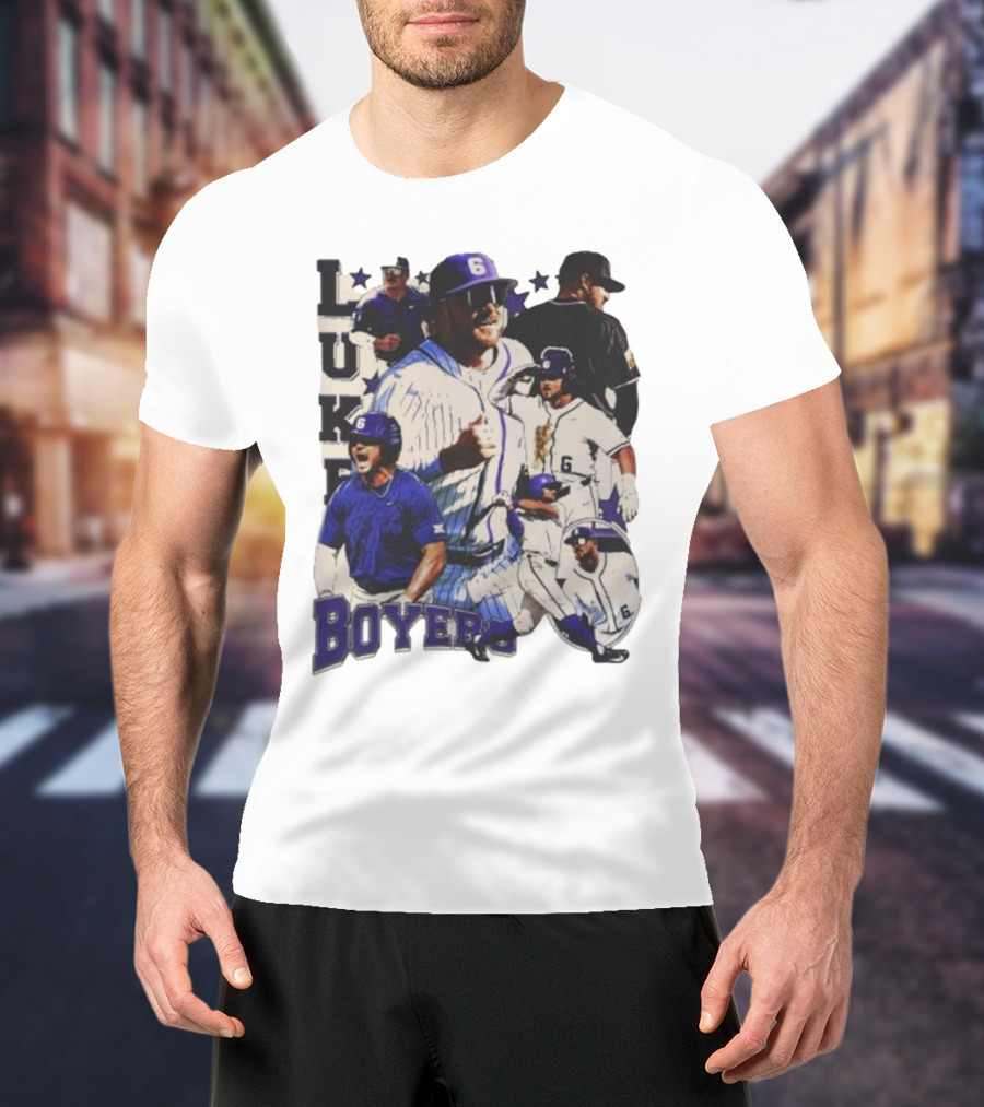 Luke Boyers TCU Horned Frogs Baseball 6 Multi-Action Highlights T-Shirt