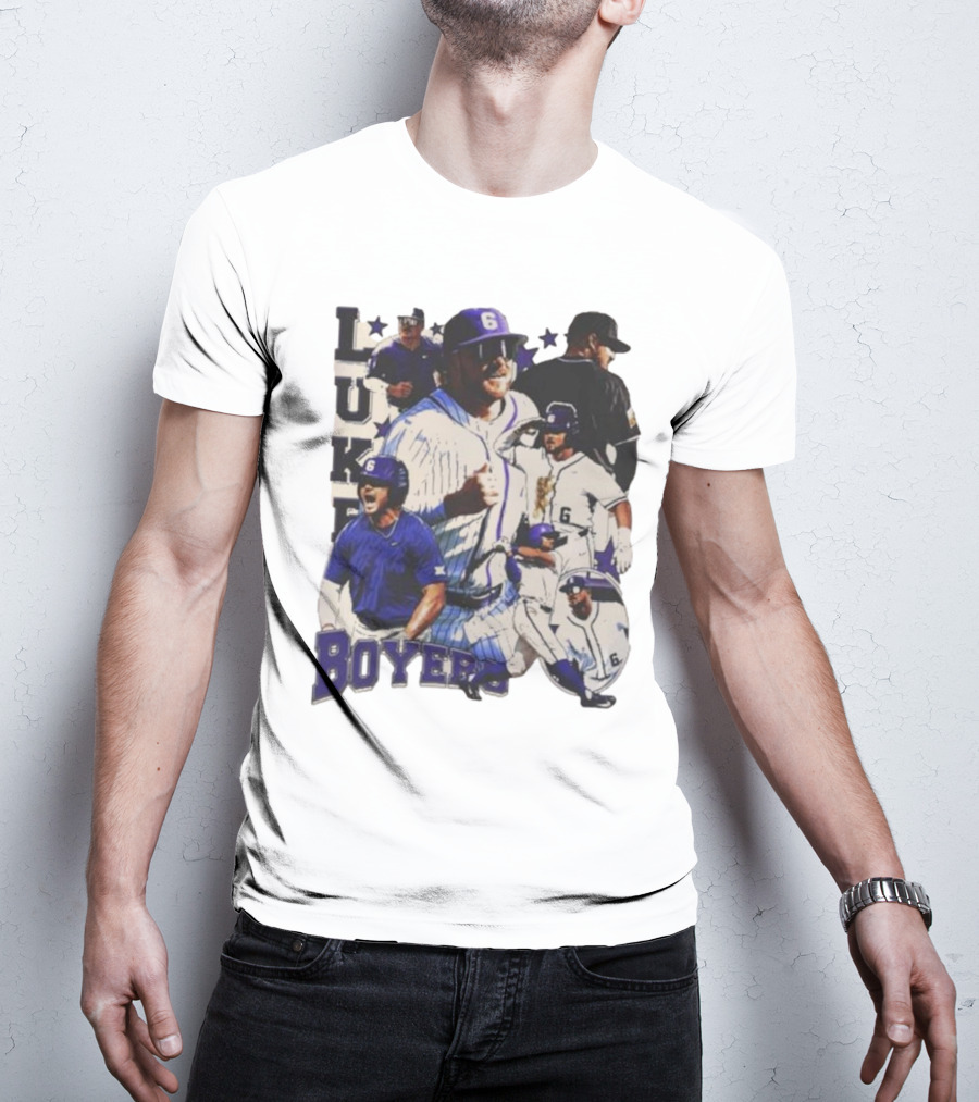Luke Boyers TCU Horned Frogs Baseball 6 Multi-Action Highlights T-Shirt