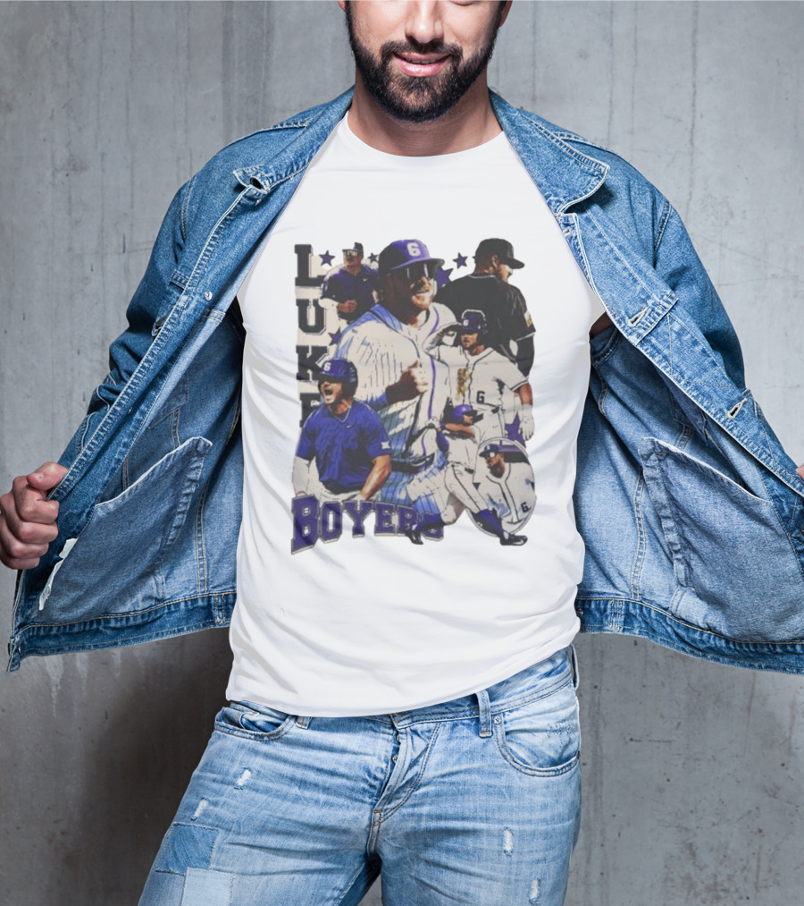 Luke Boyers TCU Horned Frogs Baseball 6 Multi-Action Highlights T-Shirt