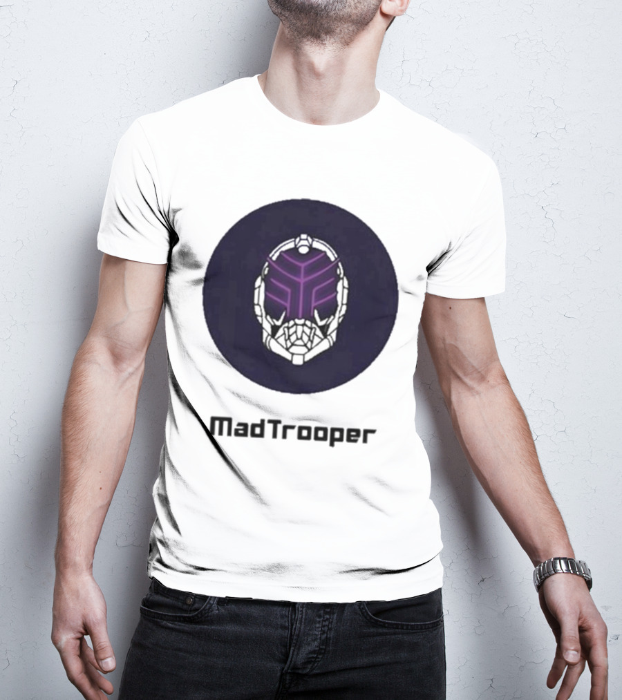 Madtrooper Helmet With Neon Purple Light T-Shirt