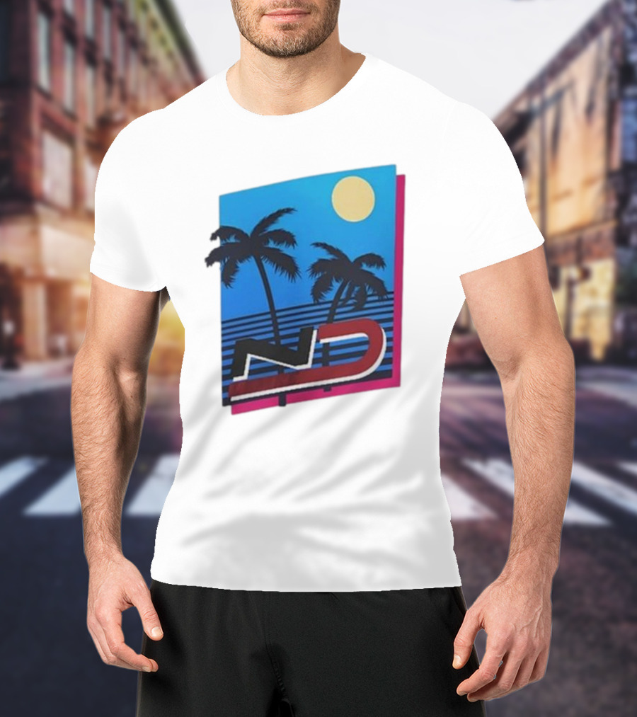 ND Natalie Decker Sunshine Season Palm Trees Moonlit Vibes T-Shirt