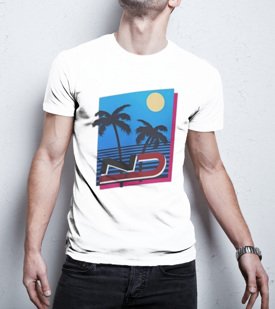 ND Natalie Decker Sunshine Season Palm Trees Moonlit Vibes T-Shirt
