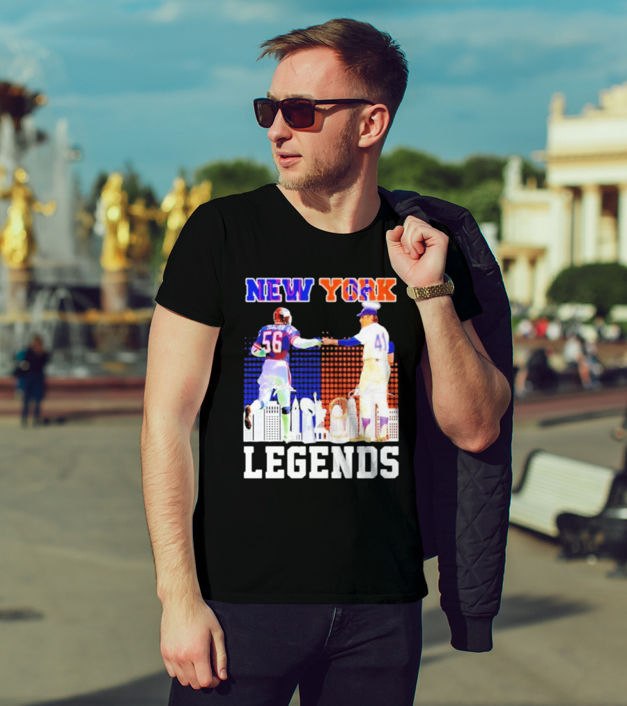 New York Lawrence Taylor Tom Seaver Legends Signatures T-Shirt