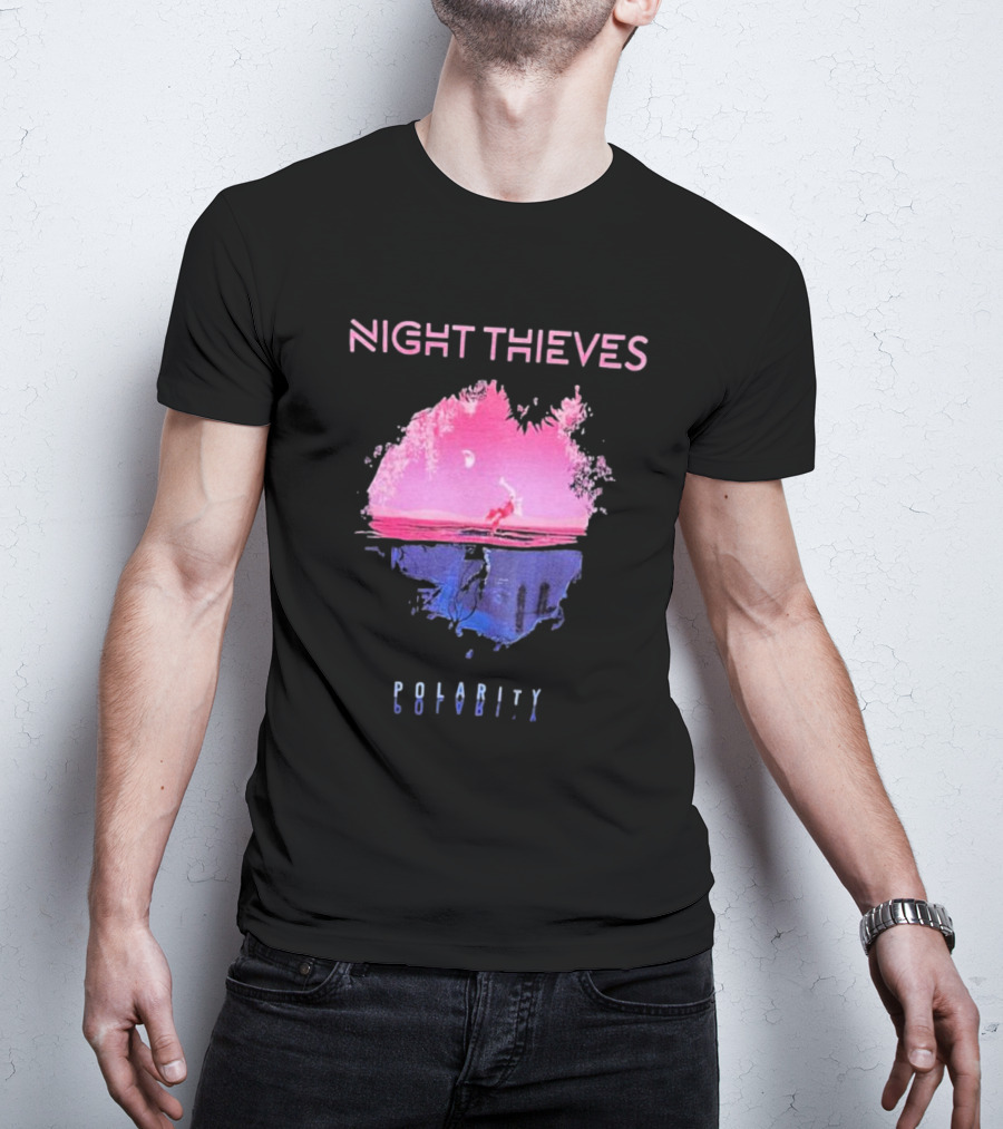 Night Thieves Polarity Pink And Blue Reflection Scene T-Shirt