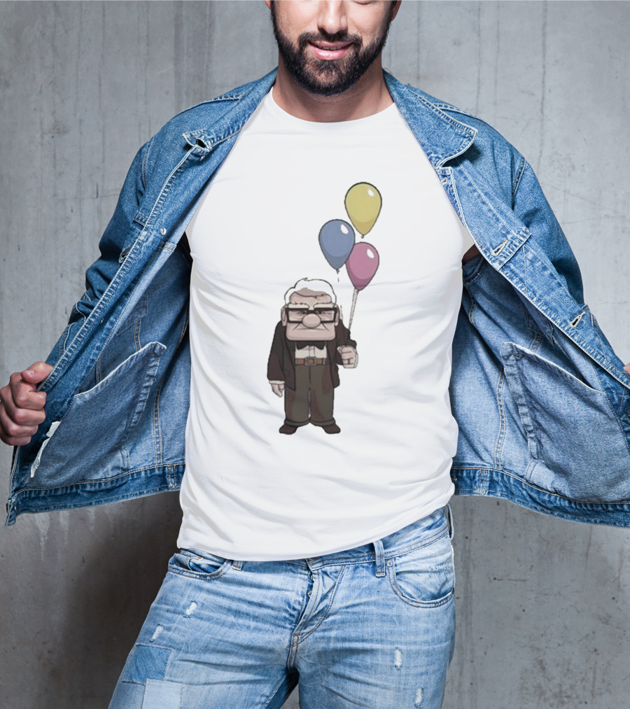 Nika Carl Fredricksen From Up Costume Geno Balloons Character T-Shirt