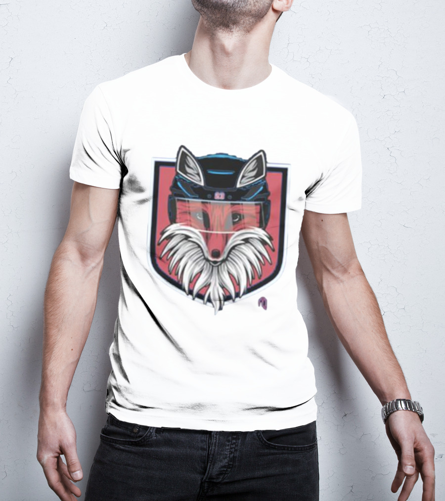 NYR Fox Shield Hockey Logo Helmet T-Shirt