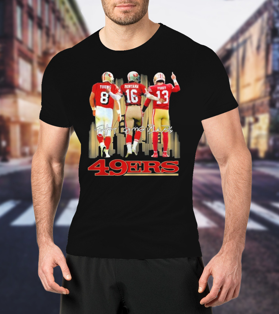Young Montana Purdy 49ers Signatures Skyline T-Shirt