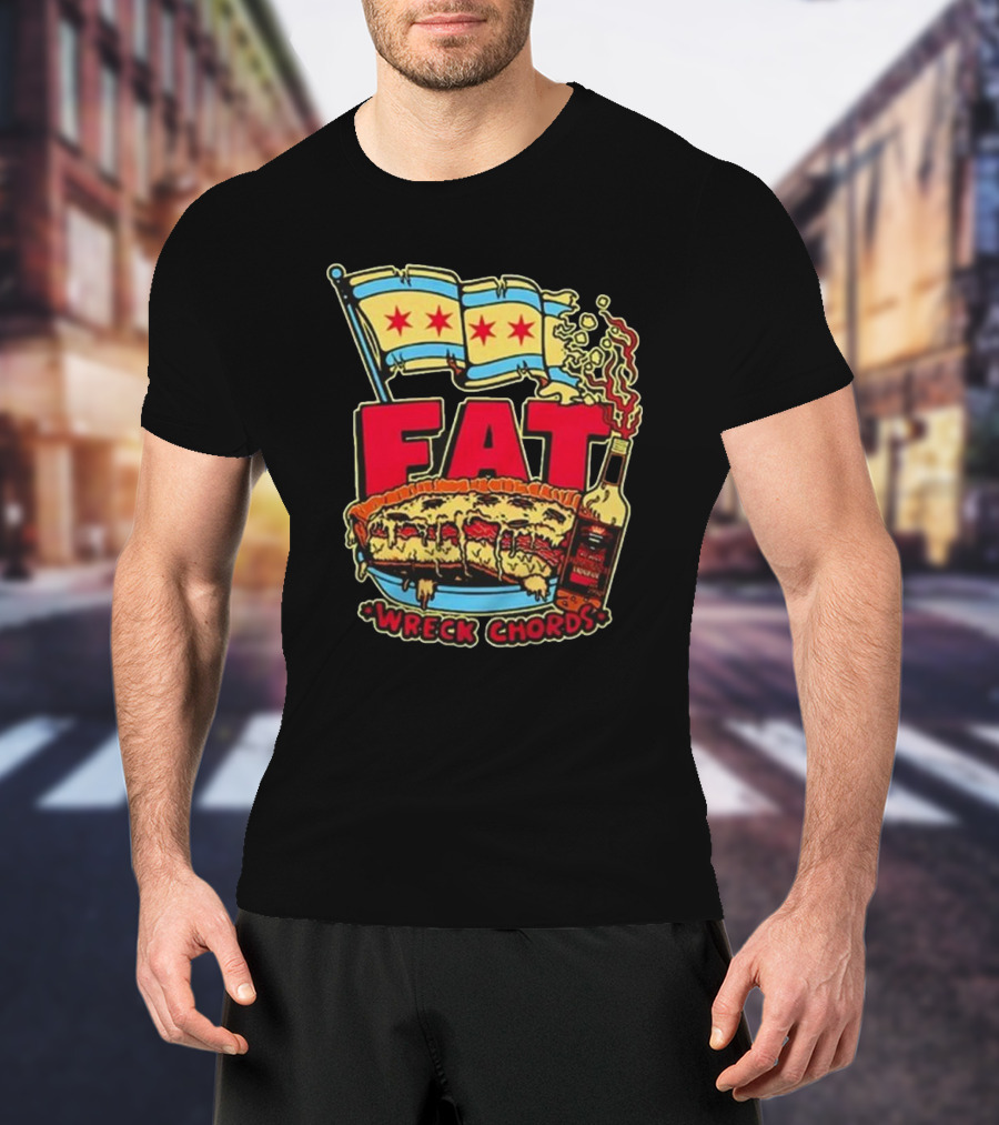 Fat Wreck Chords Chicago IL Deep Dish Pizza And Whiskey September 19 T-Shirt