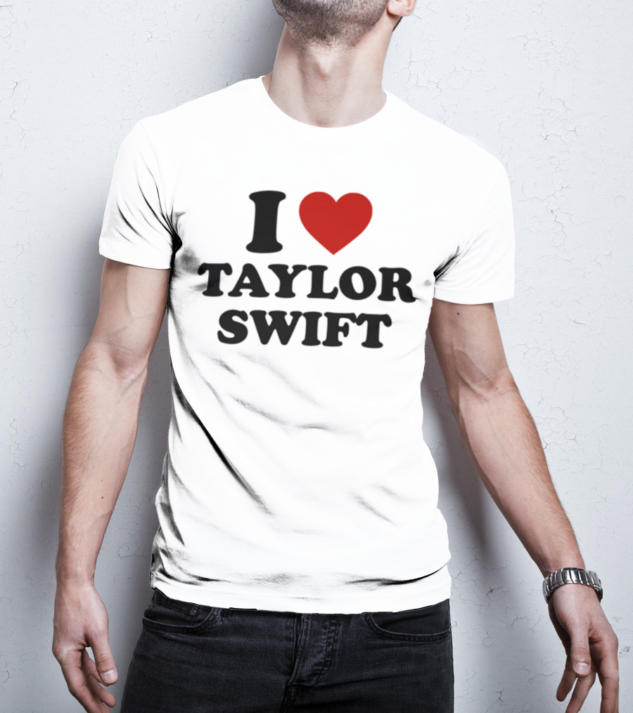 I Love Taylor Swift Red Heart Pin T-Shirt