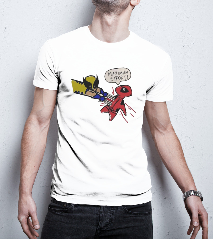 Maximum Effort Deadpool Stabbed By Wolverine T-Shirt