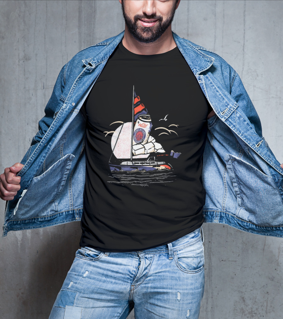 Old Milwaukee Can Sailboat Retro T-Shirt