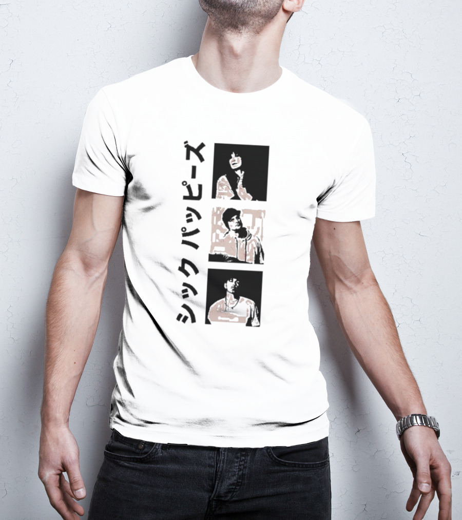 Sick Puppies Wave The Bull Square シックパピーズ Vertical Trio Image T-Shirt