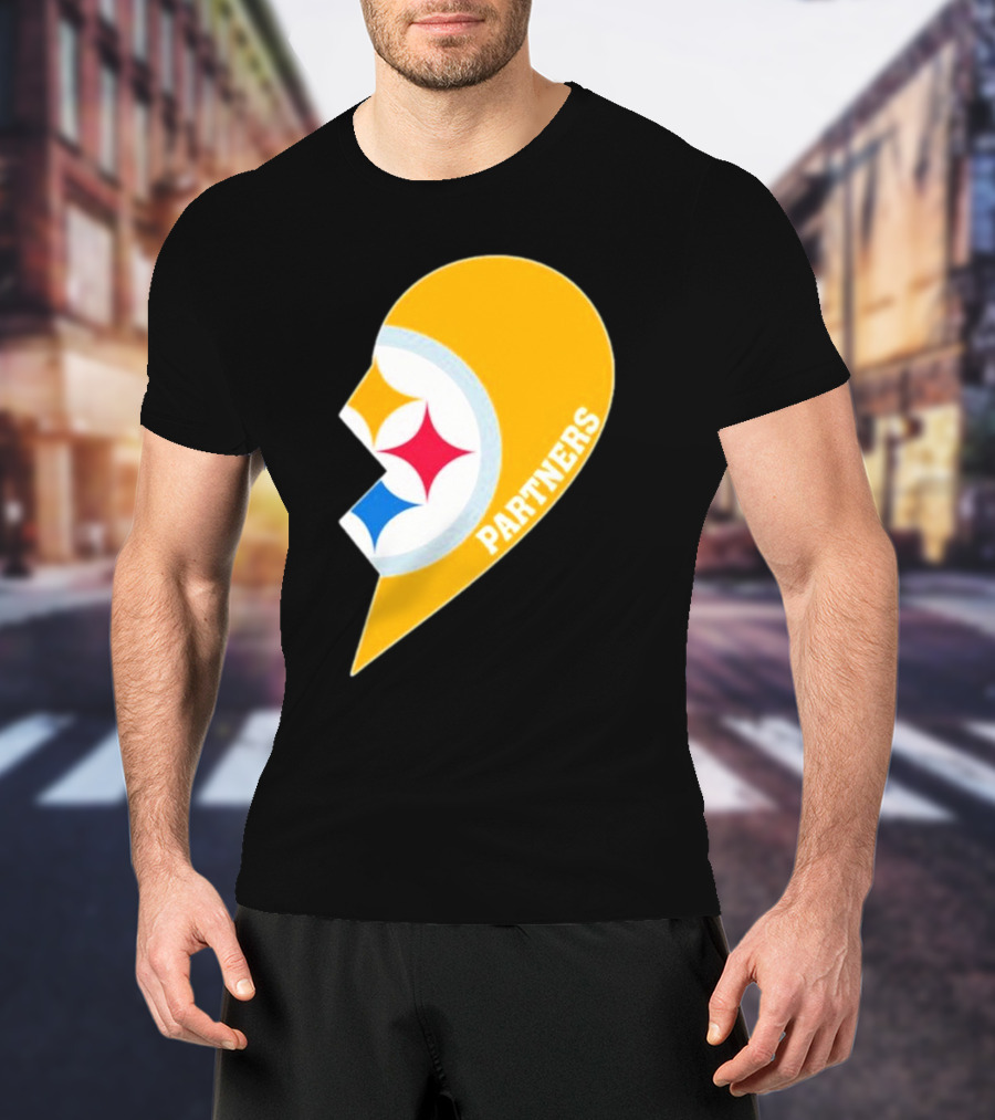 Steelers Partners Half Heart Logo Emblem T-Shirt