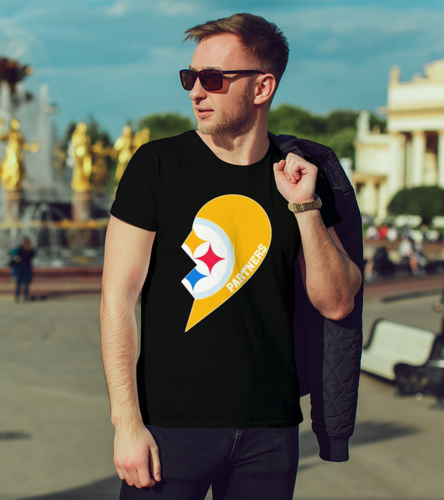 Steelers Partners Half Heart Logo Emblem T-Shirt