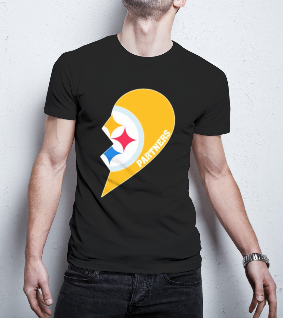 Steelers Partners Half Heart Logo Emblem T-Shirt