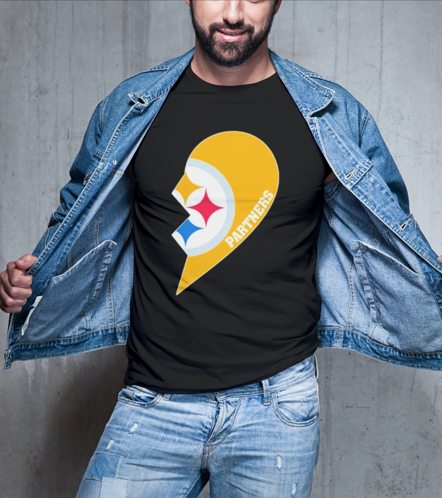 Steelers Partners Half Heart Logo Emblem T-Shirt