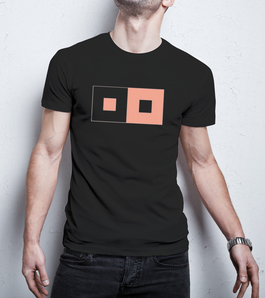 Sable Inverse Squares Minimalist Geometric T-Shirt