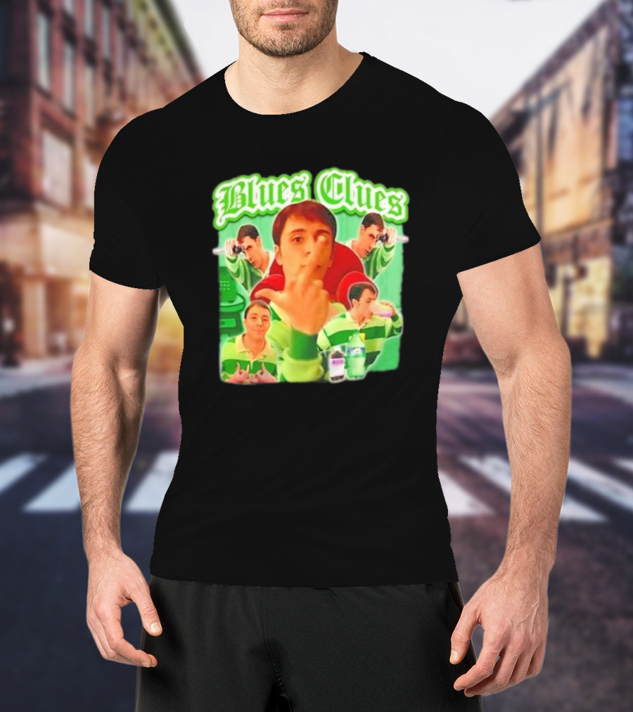 Blues Clues Gangster Funny Steve Meme Mashup T-Shirt