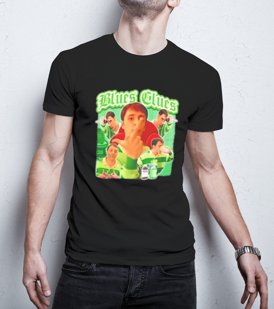 Blues Clues Gangster Funny Steve Meme Mashup T-Shirt