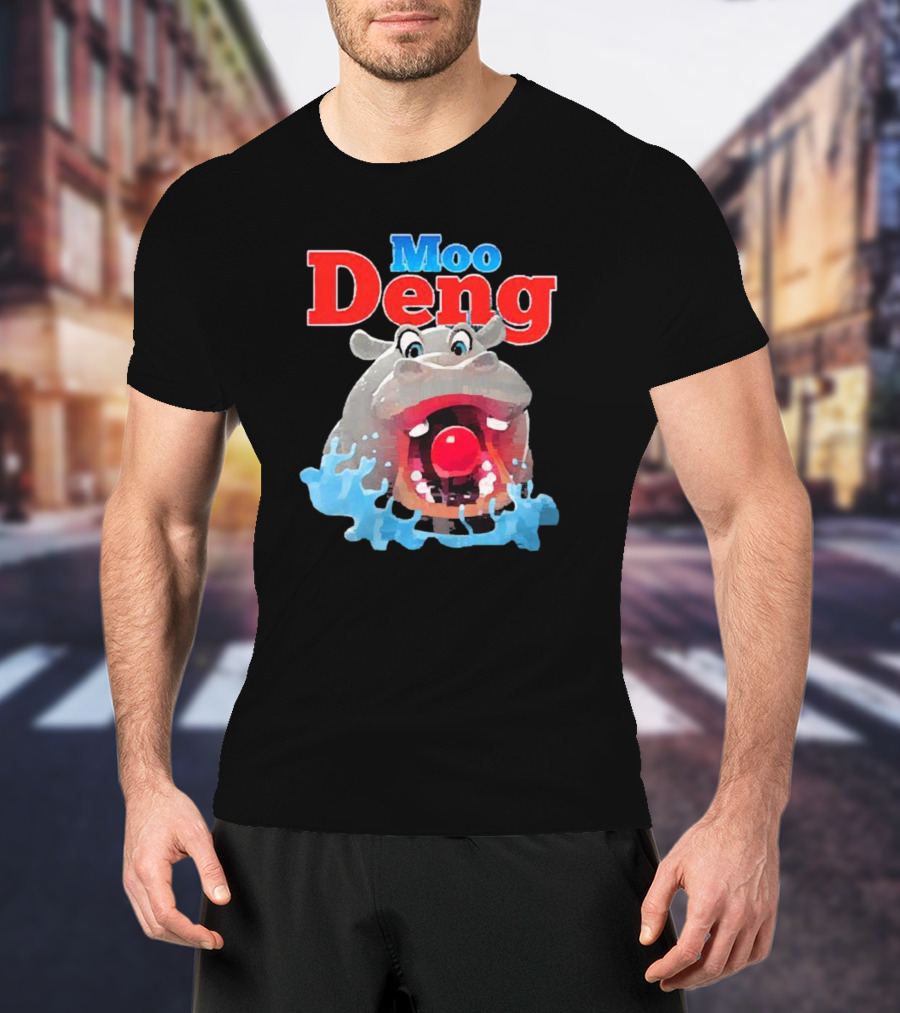 Moo Deng Hungry Hippo Water Splash T-Shirt