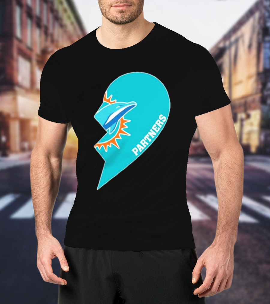 Miami Dolphins Partners Half Heart T-Shirt