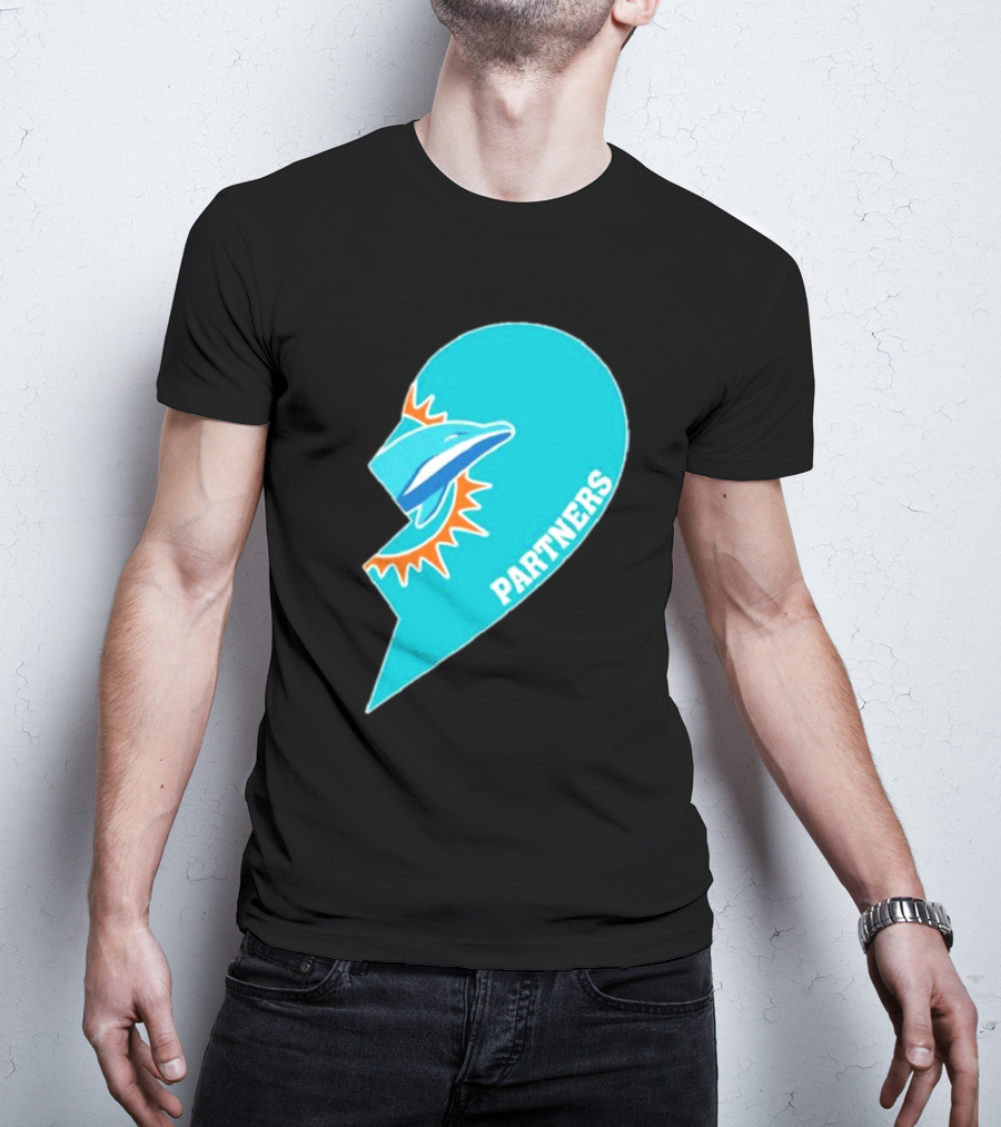 Miami Dolphins Partners Half Heart T-Shirt