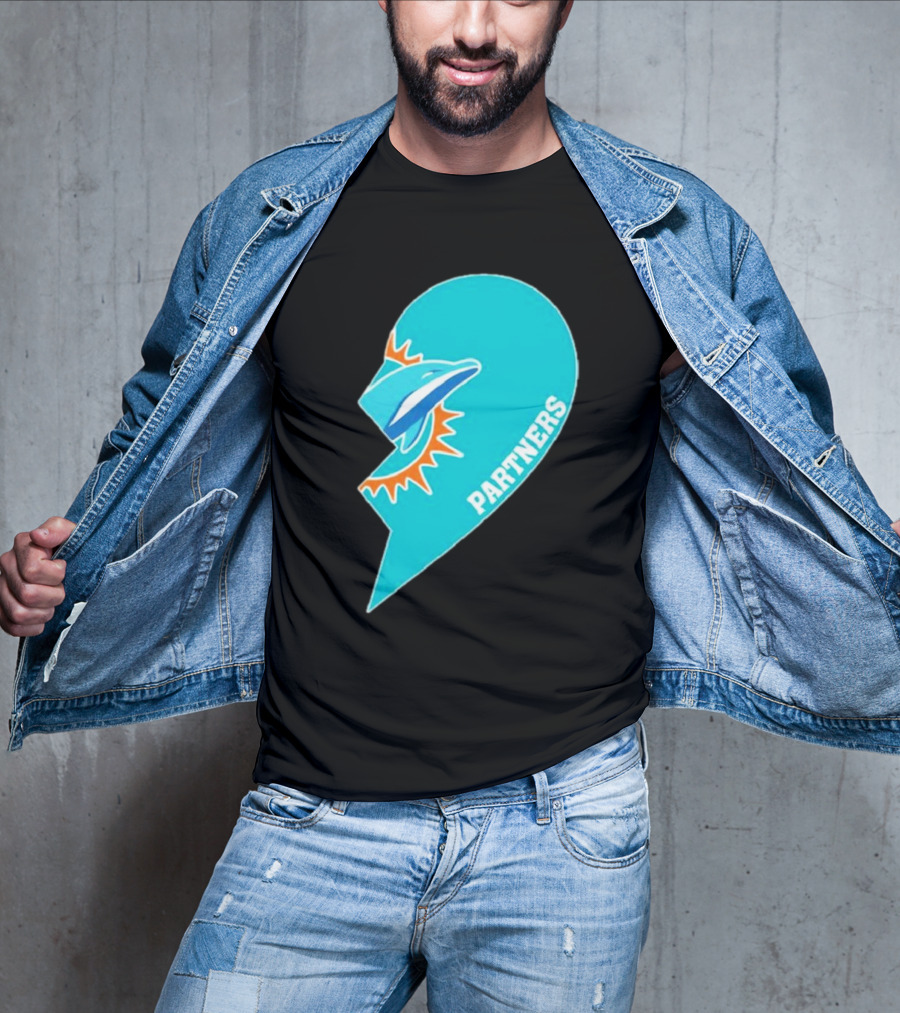 Miami Dolphins Partners Half Heart T-Shirt