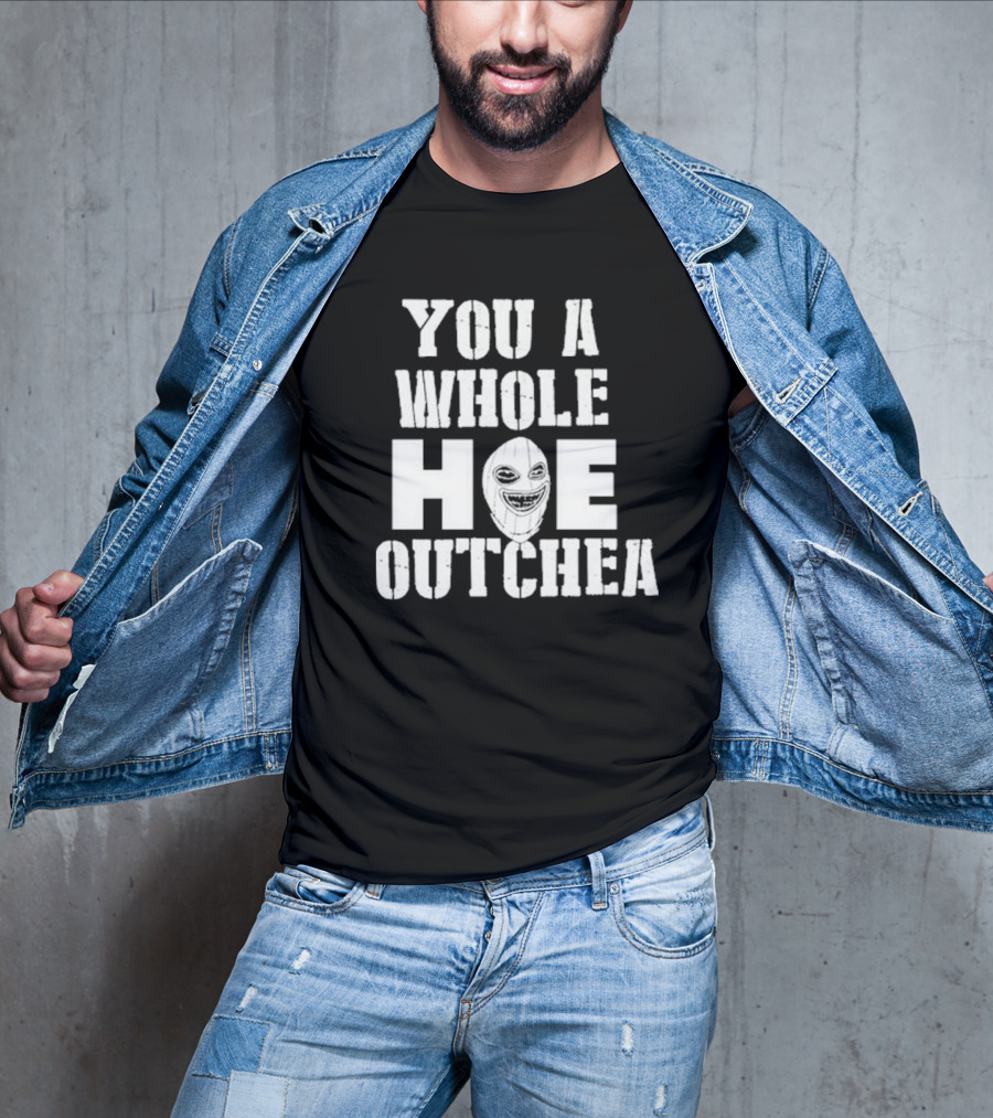 Beaucoup Jokes You A Whole Hoe Outchea Masked Face T-Shirt