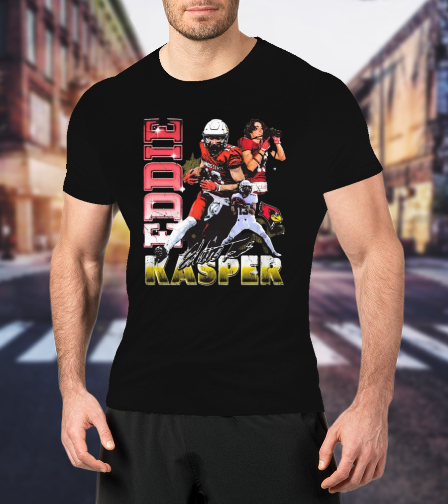 Eddie Kasper Illinois State Redbirds Football Vintage Signature T-Shirt