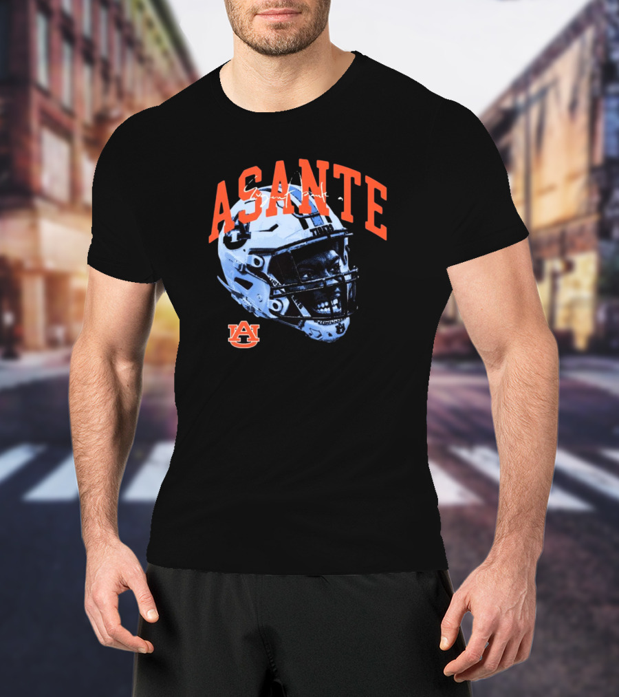 Asante Eugene Arch Auburn Tigers Signature Helmet T-Shirt