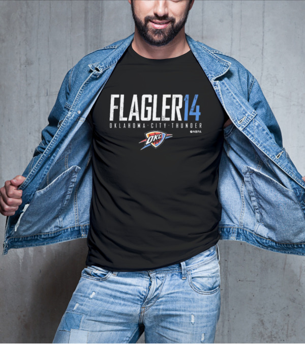 Flagler 14 Oklahoma City Thunder OKC NBA NBPA T-Shirt