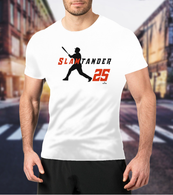 Anthony Santander Slamtander 25 Baltimore Orioles MLB Swing T-Shirt