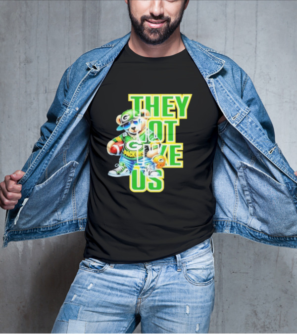 Green Bay Packers Bear They Not Like Us Football T-Shirt