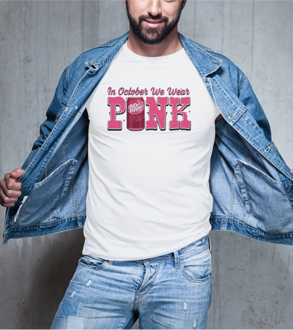 In October We Wear Pink Dr Pepper Can T-Shirt