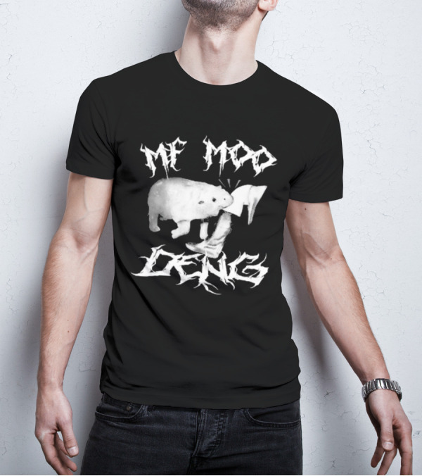 Jmcgg MF Moo Deng Polar Bear Kicking Boot Metal T-Shirt