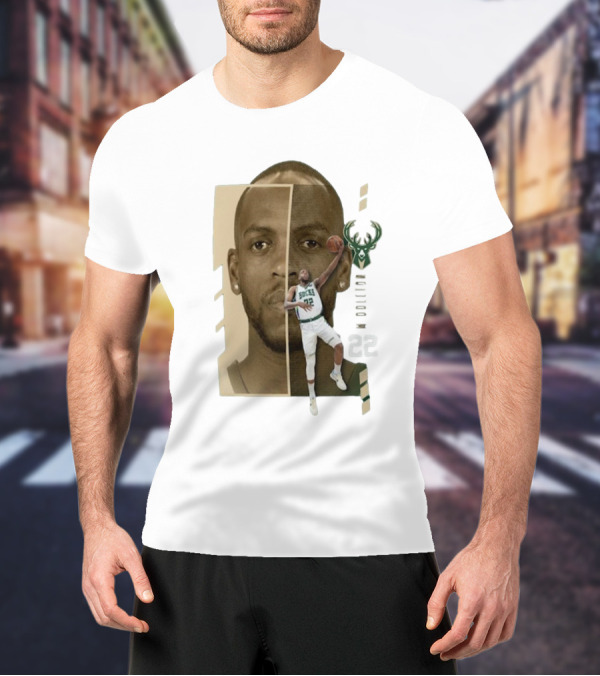 Khris Middleton Bucks Logo #22 Jump Pass Player Name And Number T-Shirt