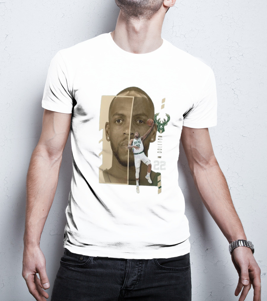 Khris Middleton Bucks Logo #22 Jump Pass Player Name And Number T-Shirt