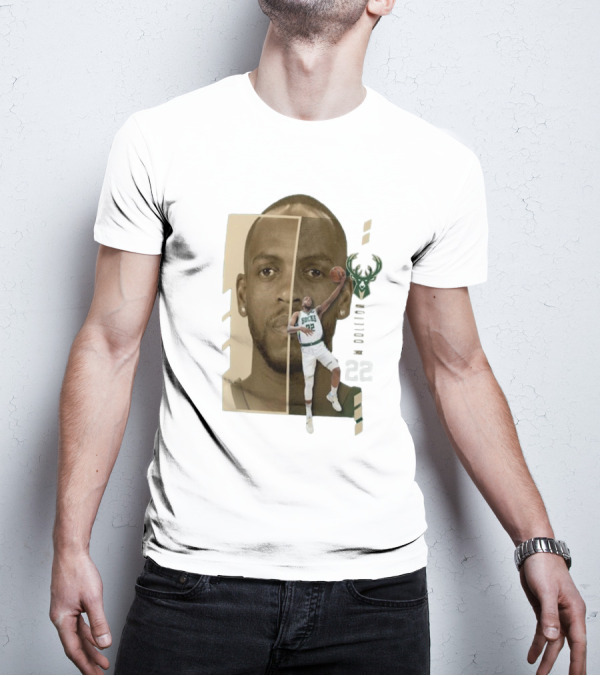 Khris Middleton Bucks Logo #22 Jump Pass Player Name And Number T-Shirt