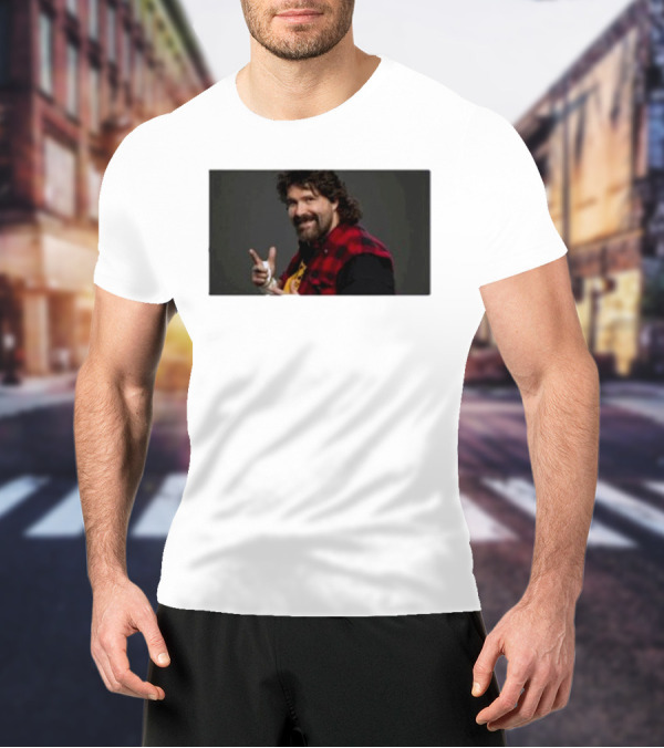 Mick Foley Vuelve A Firmar Un Contrato De Leyenda Con WWE Iconic Flannel Look T-Shirt
