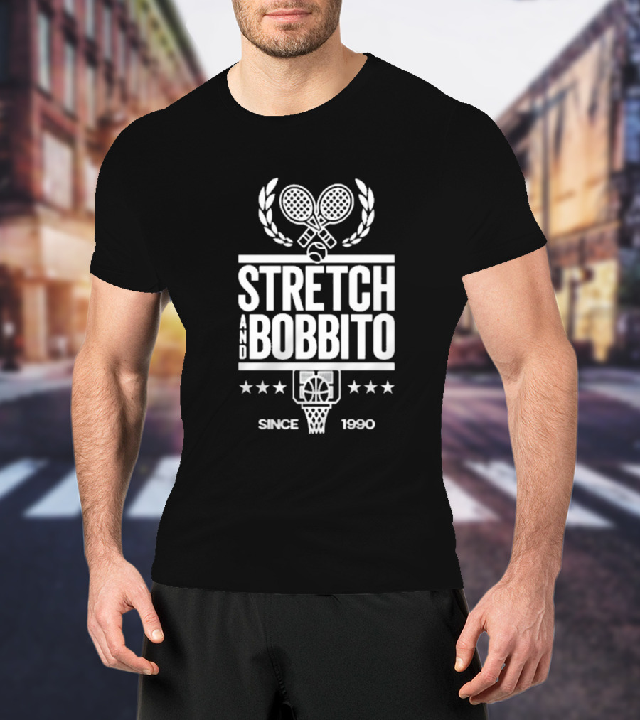 Koolboblove Stretch And Bobbito Court Tennis And Basketball Since 1990 T-Shirt