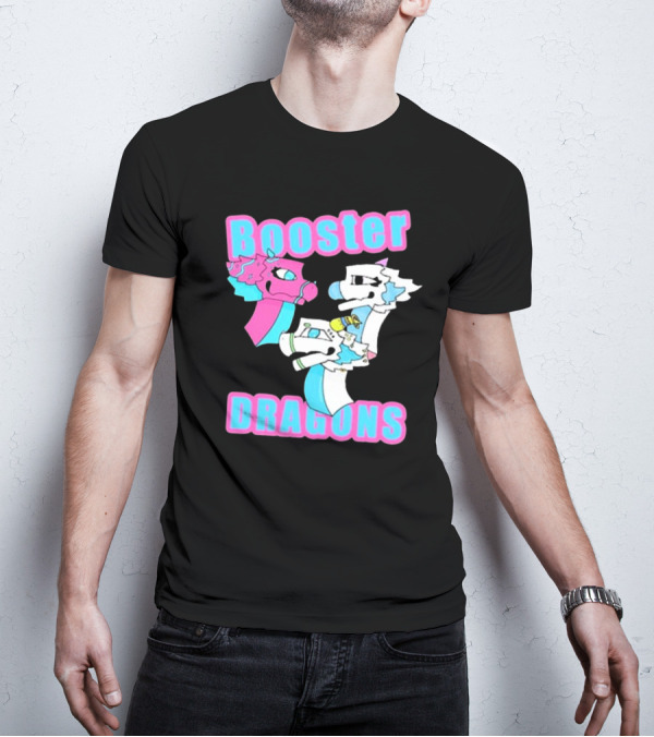 Booster Dragons Colorful Cartoon Characters T-Shirt