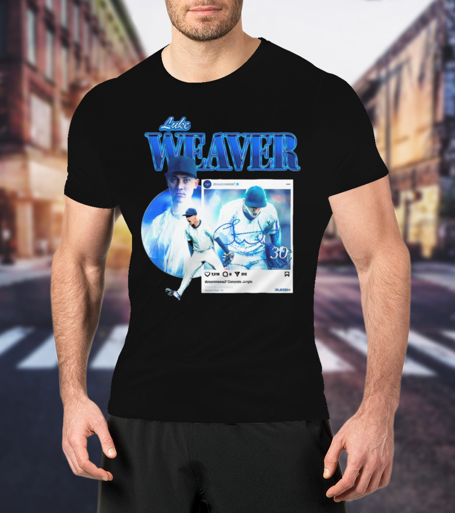 Luke Weaver Dream Weaver New York Concrete Jungle 30 Signature Playoffs T-Shirt