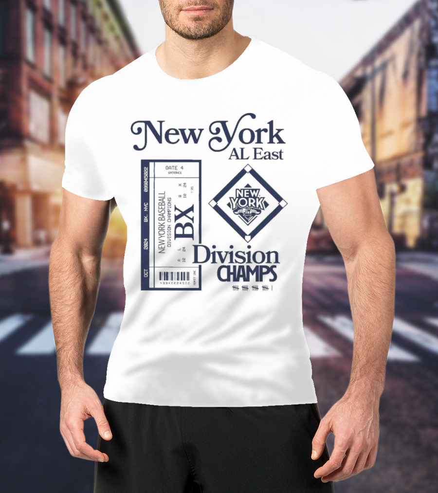 New York AL East BX Baseball Division Champs T-Shirt