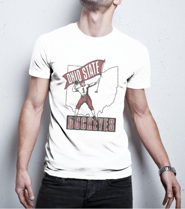 Ohio State Buckeyes Player #1 Vintage Football Home Territory T-Shirt