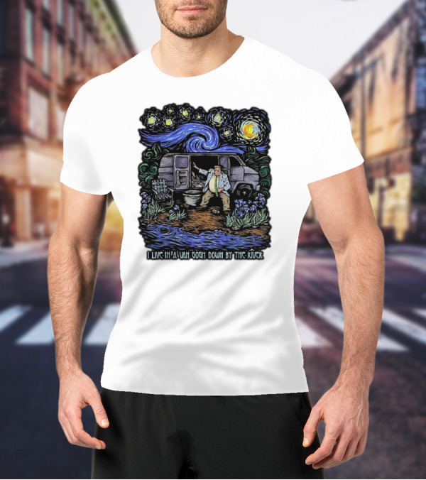 I Live In A Van Gogh Down By The River Starry Night Scene T-Shirt