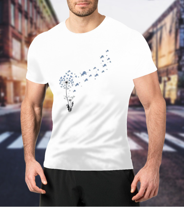 Detroit Lions Dandelion Flower Burst T-Shirt