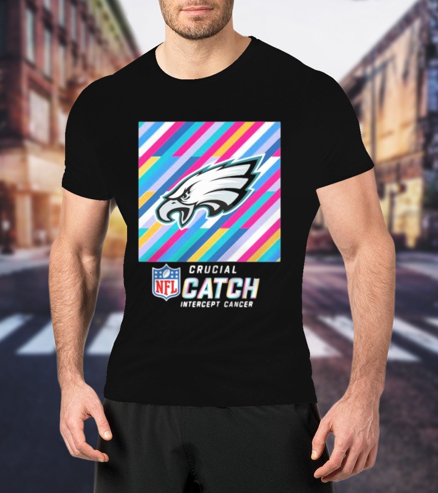 NFL Crucial Catch Intercept Cancer Philadelphia Eagles T-Shirt