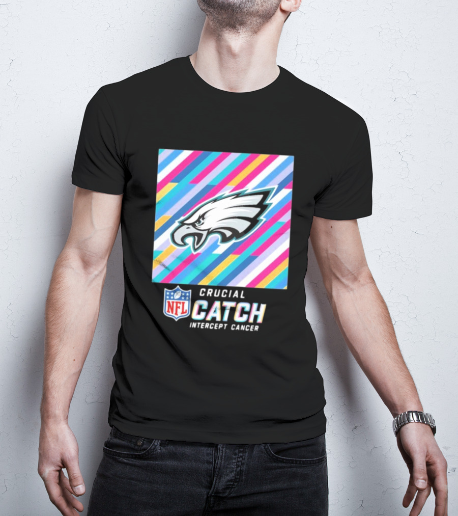 NFL Crucial Catch Intercept Cancer Philadelphia Eagles T-Shirt