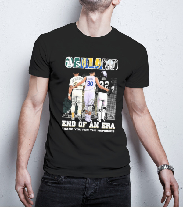 Oakland City End Of An Era Henderson Curry Allen Thank You For The Memories T-Shirt